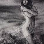 Dissipating Patience Charcoal Drawing