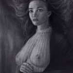 Nude Charcoal Drawing by artist Elena Esina