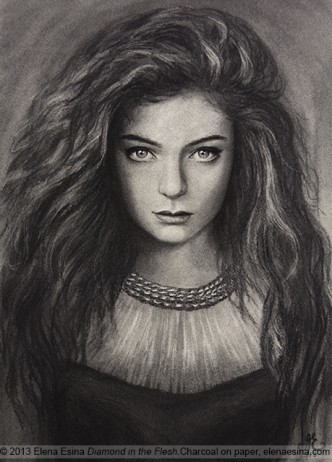 Lorde portrait Diamond in the flesh