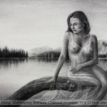 Romantic Nude Drawing Shimmering Stillness